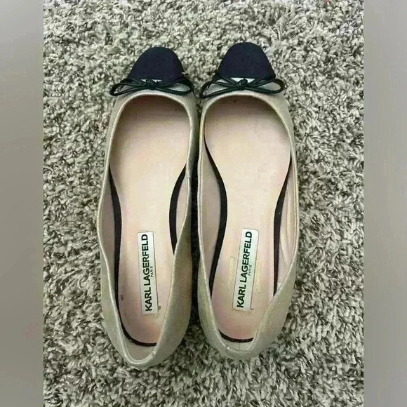 Karl lagerfeld ballet flats shoes STUNNING - Picture 1 of 11